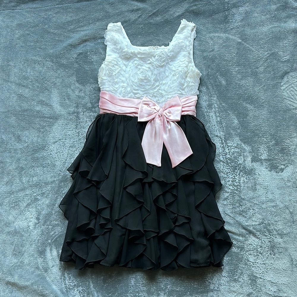 Rare Editions White Ruffled Tiered Dress for Wedding Guest